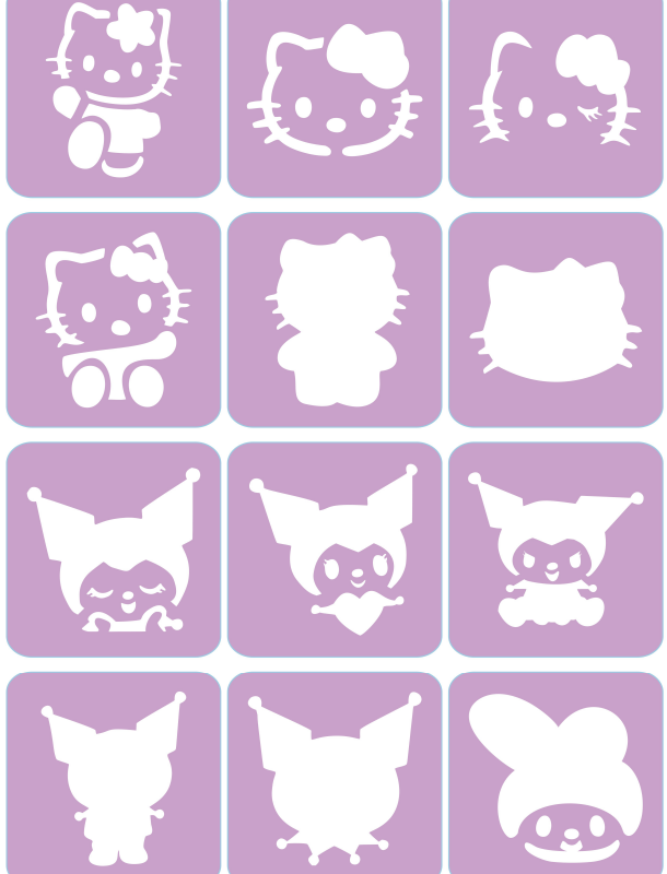 Hello Kitty - ekspresowe szablony do tatuaży