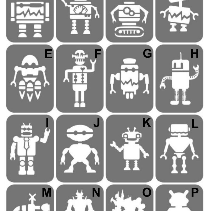 Szablony do tatuaży XL - Roboty