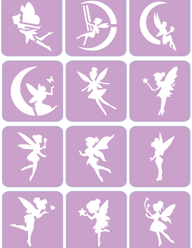 Wróżki - ekspresowe szablony do tatuaży