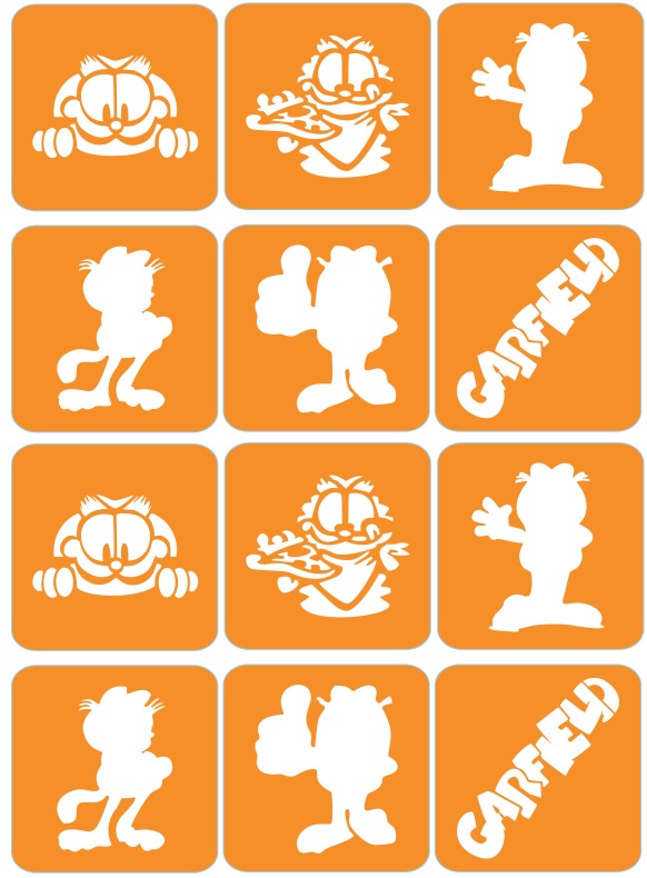 Garfield- ekspresowe szablony do tatuaży