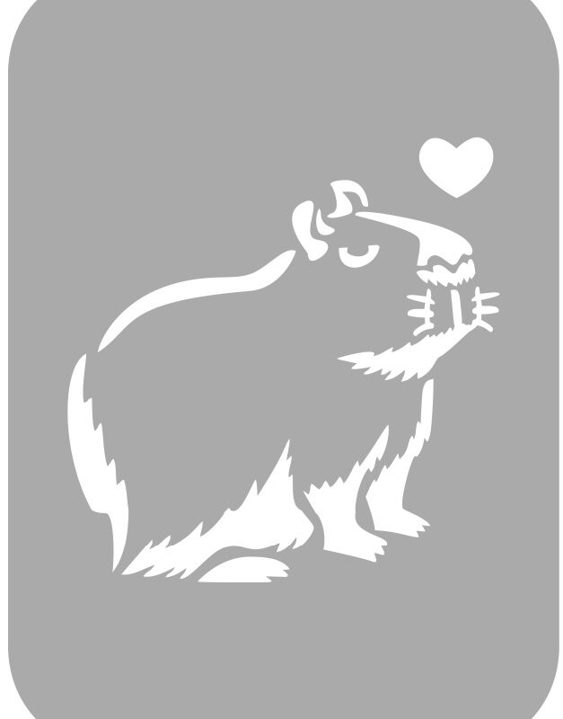 Szablon do tatuażu - Kapibara