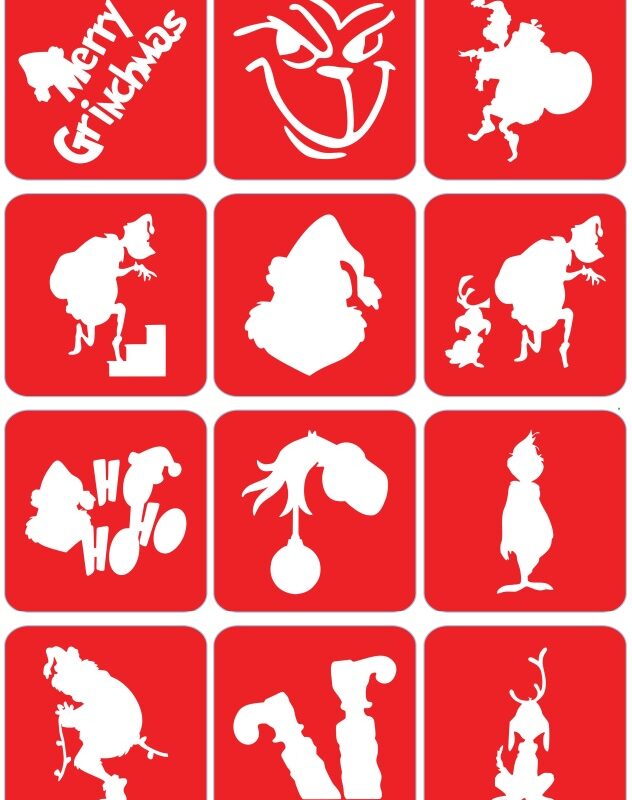 Grinch- ekspresowe szablony do tatuaży