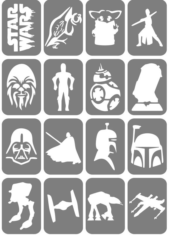 Zestaw szablonów do tatuaży - Star Wars